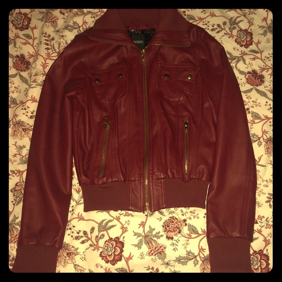 XOXO Jackets & Blazers - XOXO Red moto jacket